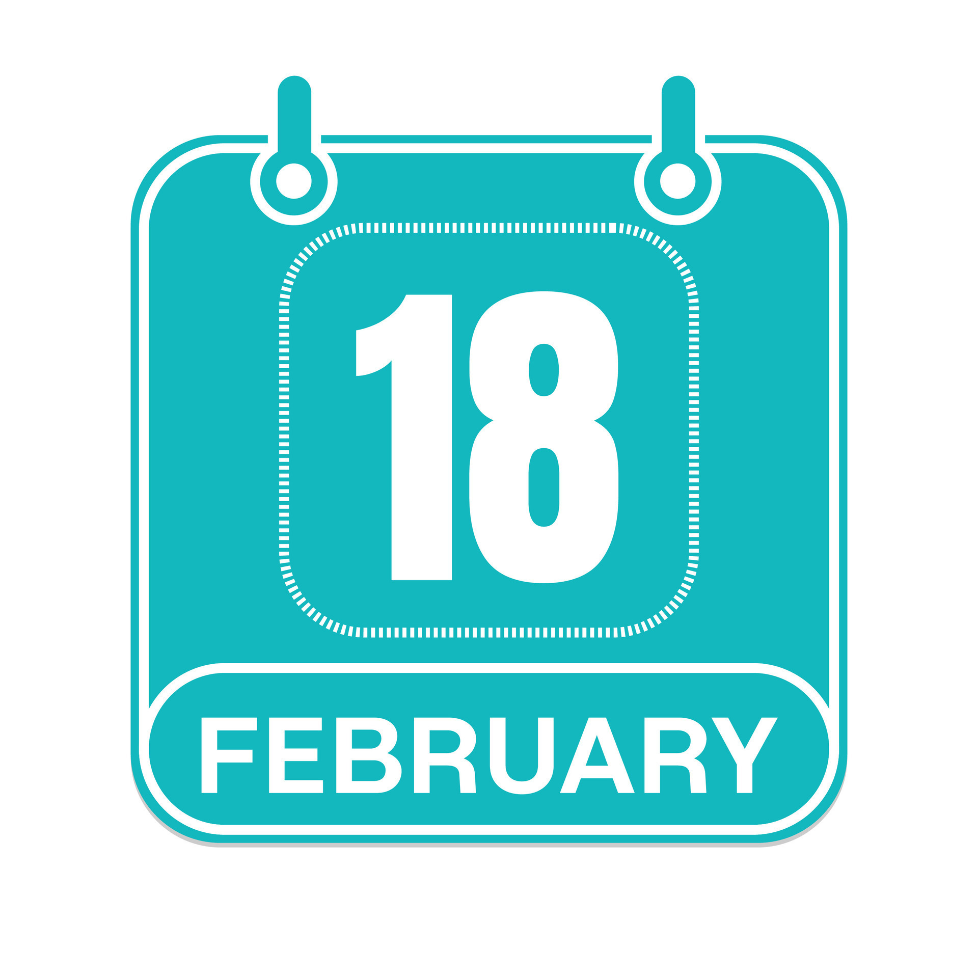 colorful daily calendar design february 18 25749909 Vector Art at Vecteezy
