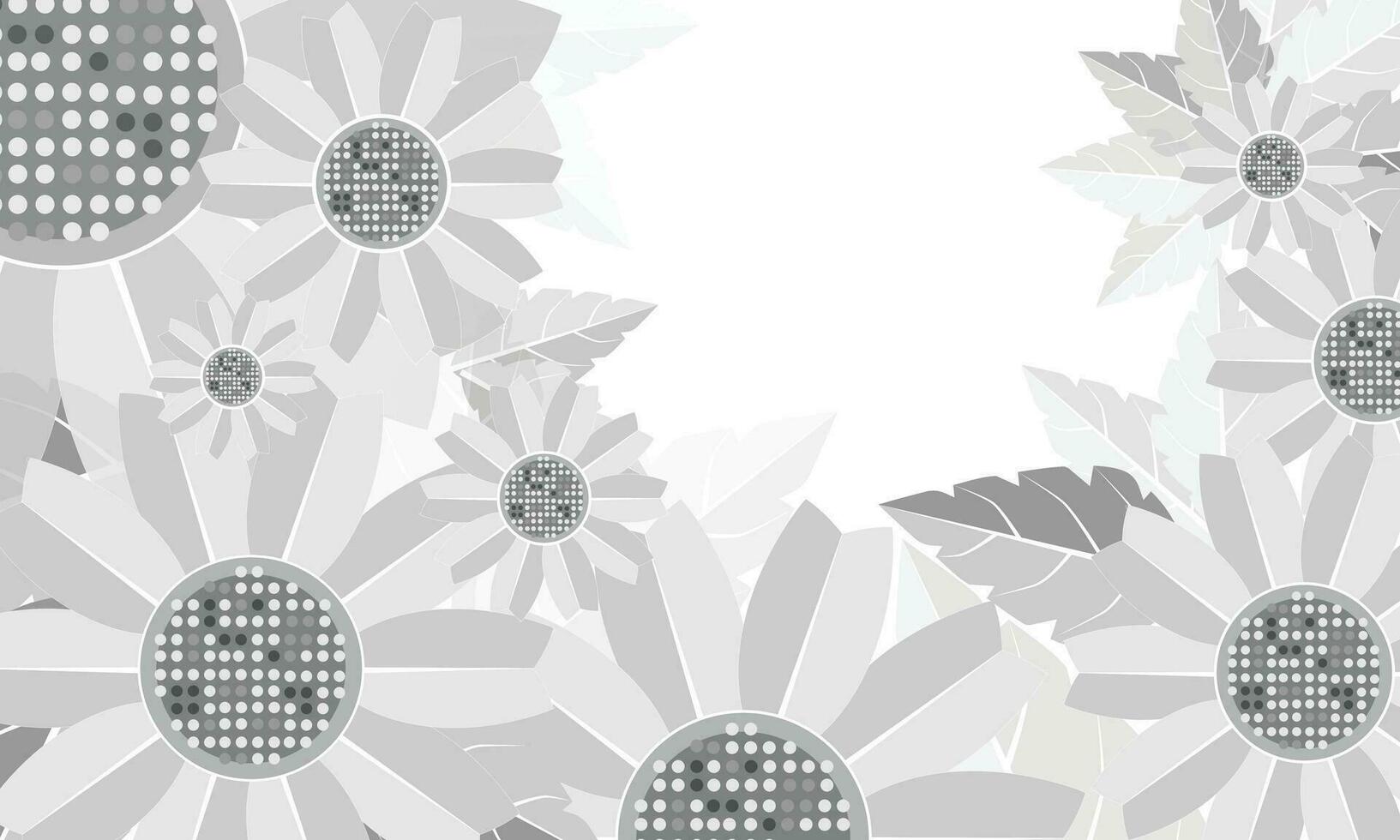 resumen flor gris color en blanco antecedentes. vector