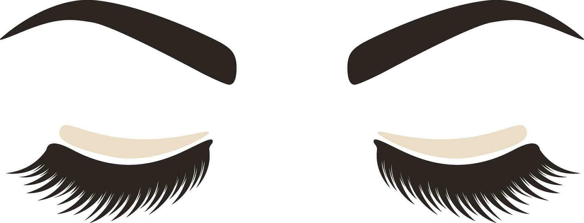 Brows and lashes. vector