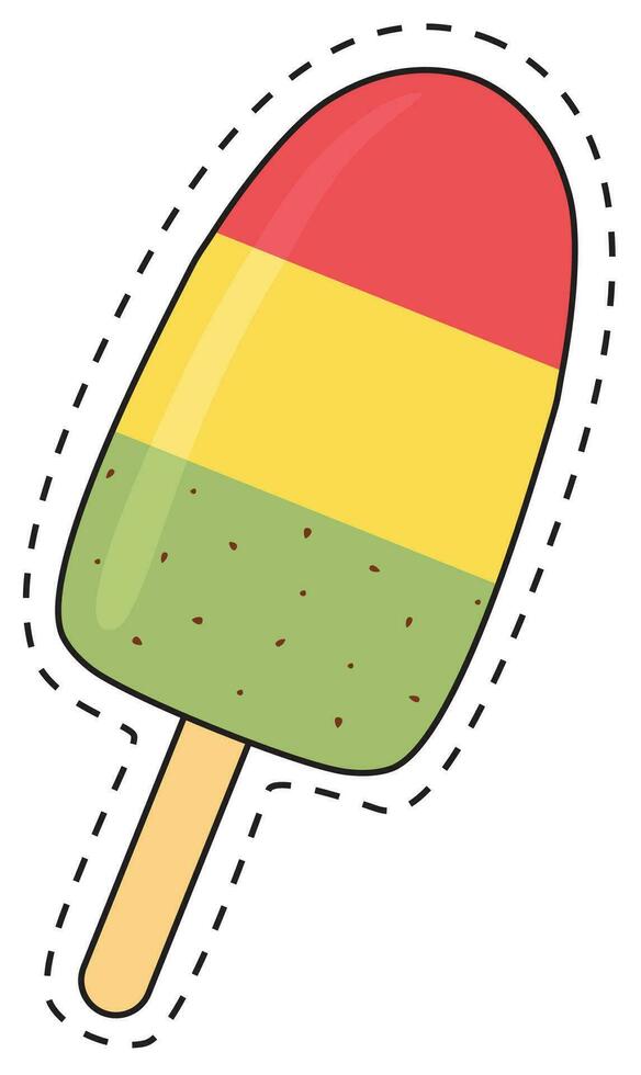 ice cream sticker vector