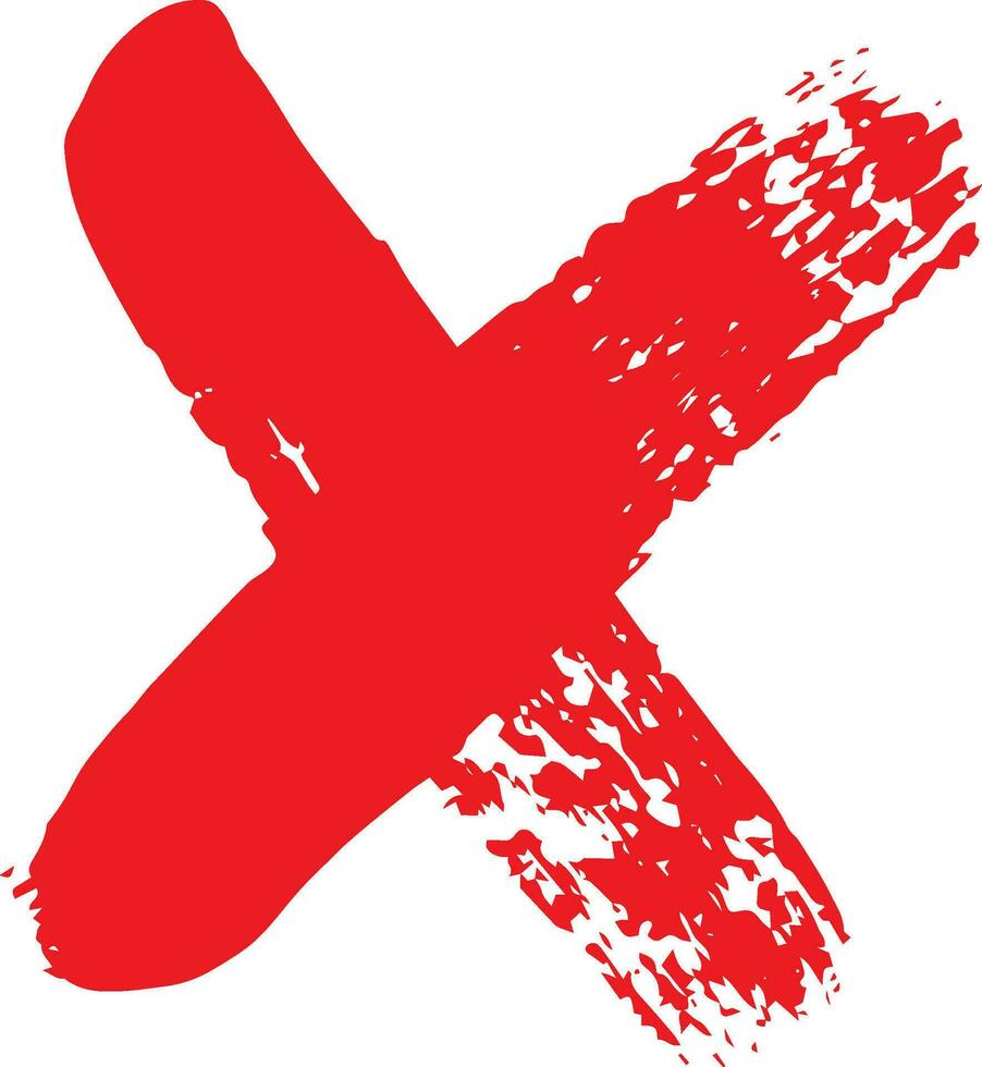red cross brush strokes vector