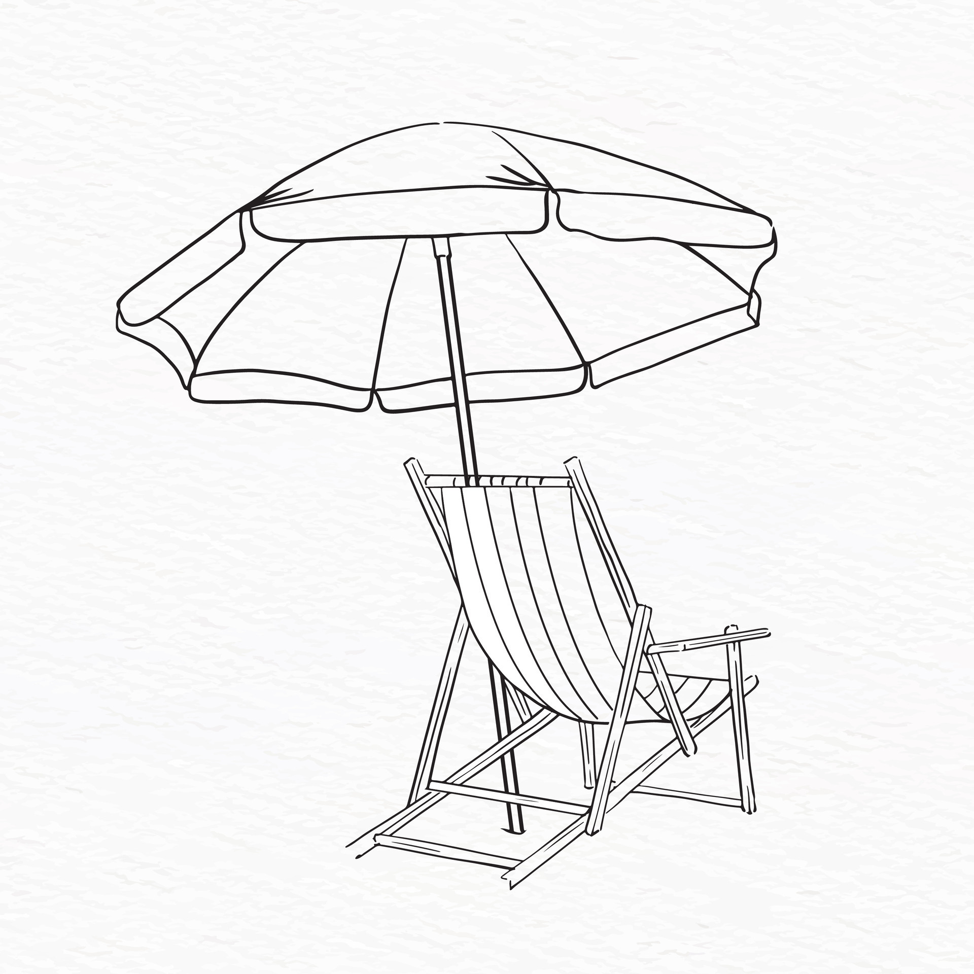 How To Draw A Beach Umbrella