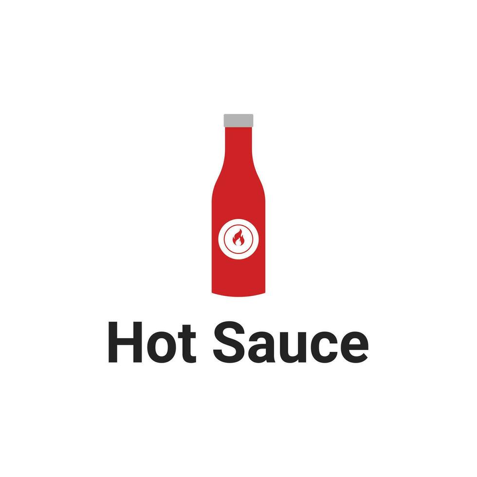 hot sauce logo design template vector