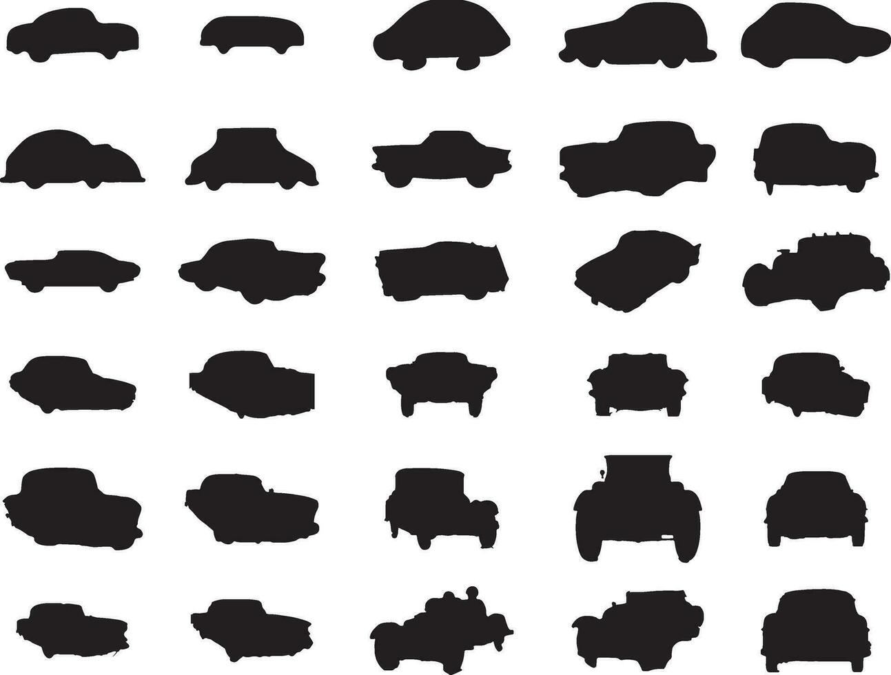 car silhouettes vector