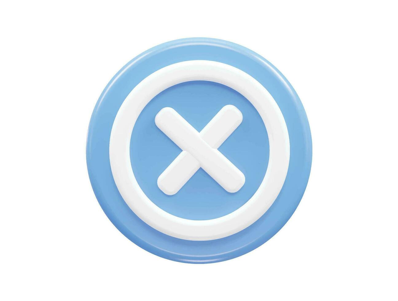 Ad blocker icon 3d render vector