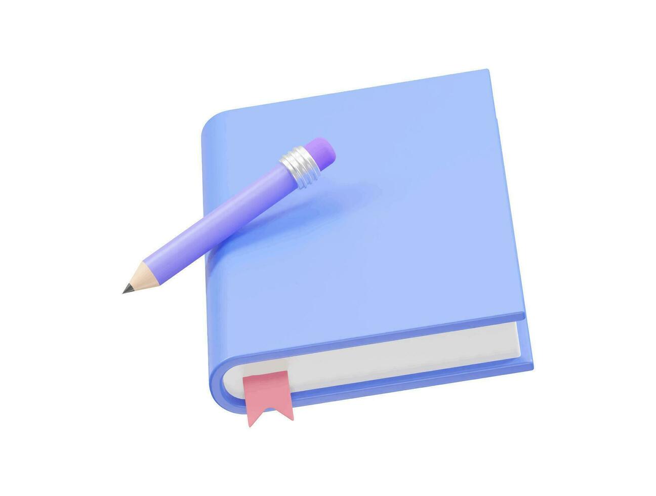 icono de libro render 3d vector