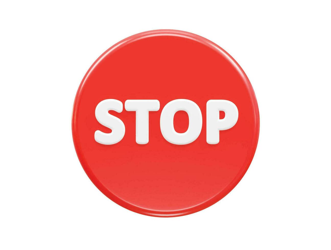 Ad blocker icon 3d render vector