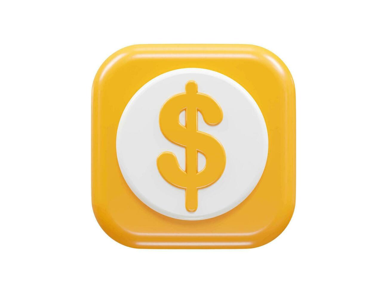Dollar sign 3d render vector