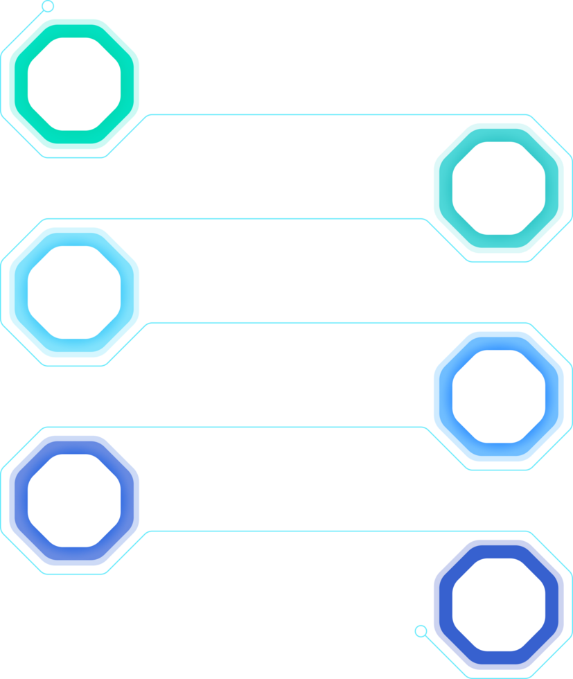 6 processi passaggi verticale Infografica png