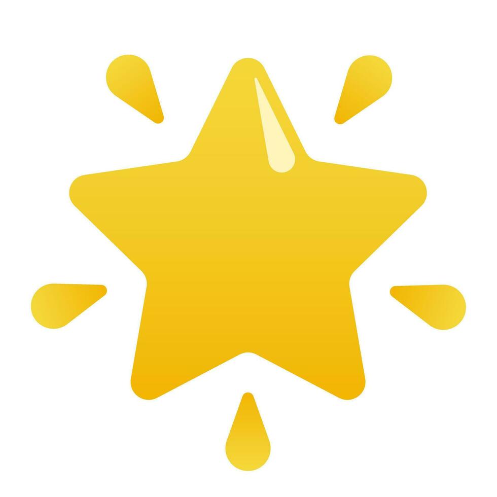 Cute Star Glowing Emoji vector
