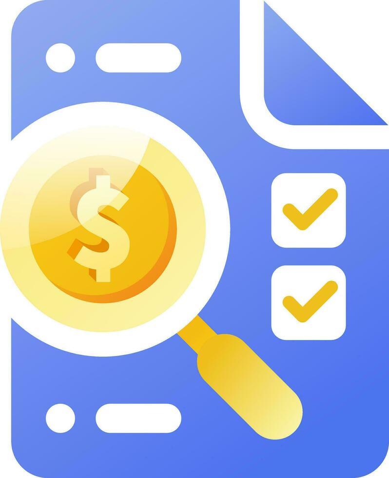 financial audit icons modern gradient style vector