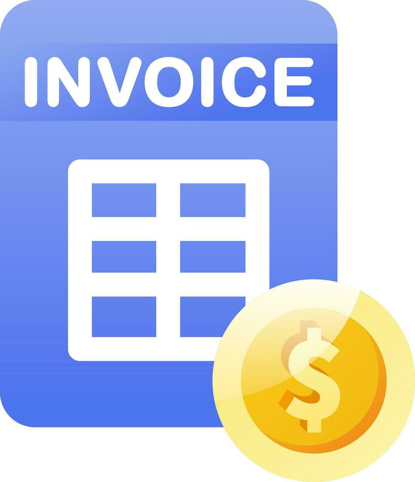 invoice payment icons modern gradient style vector