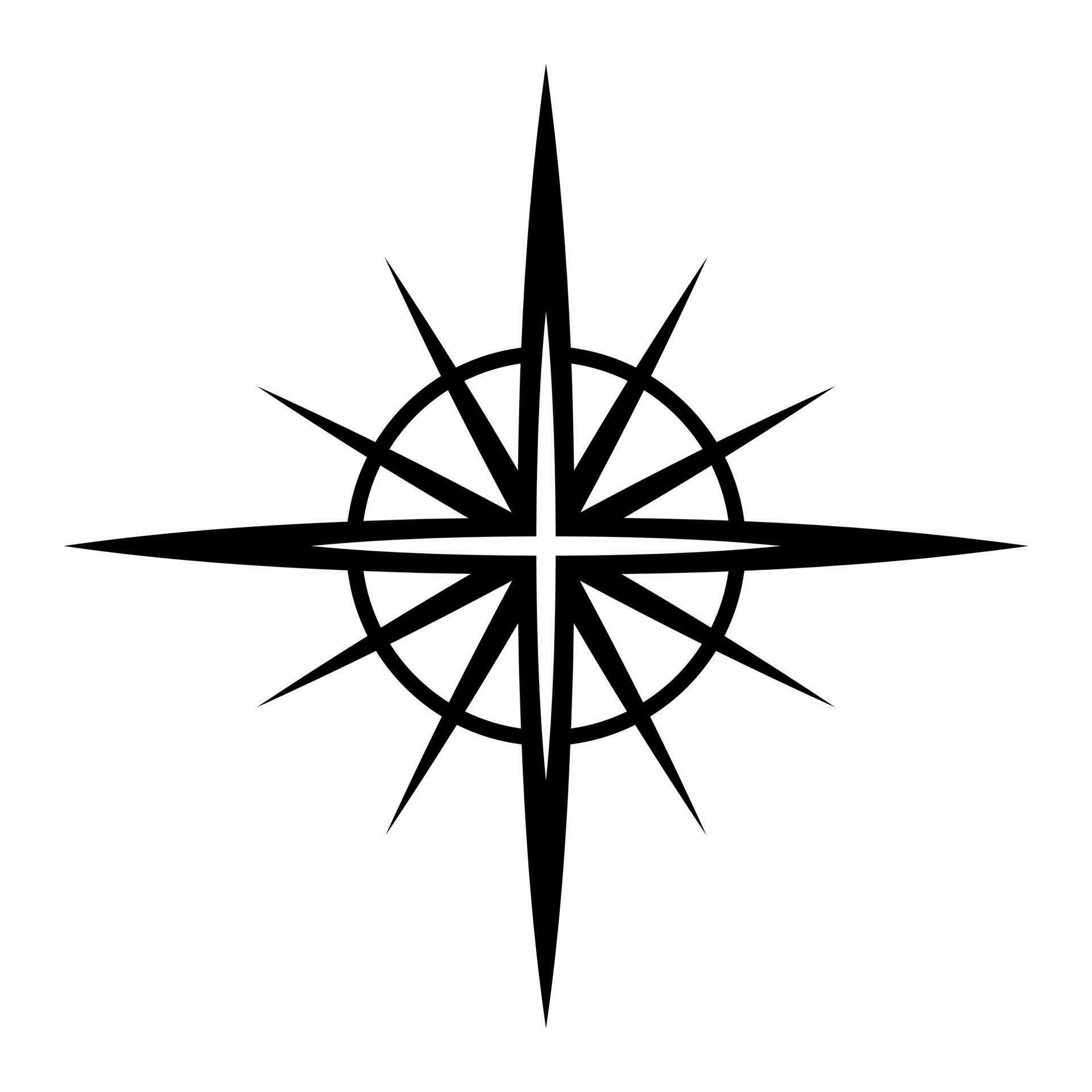 North Star Compass Logo, Compass Icon, Modern Star Symbol 25750706