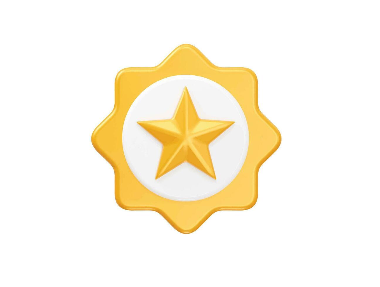 Star  rating icon 3d vector illustration