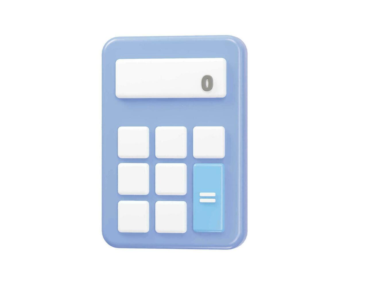 Calculator icon vector 3d illustration