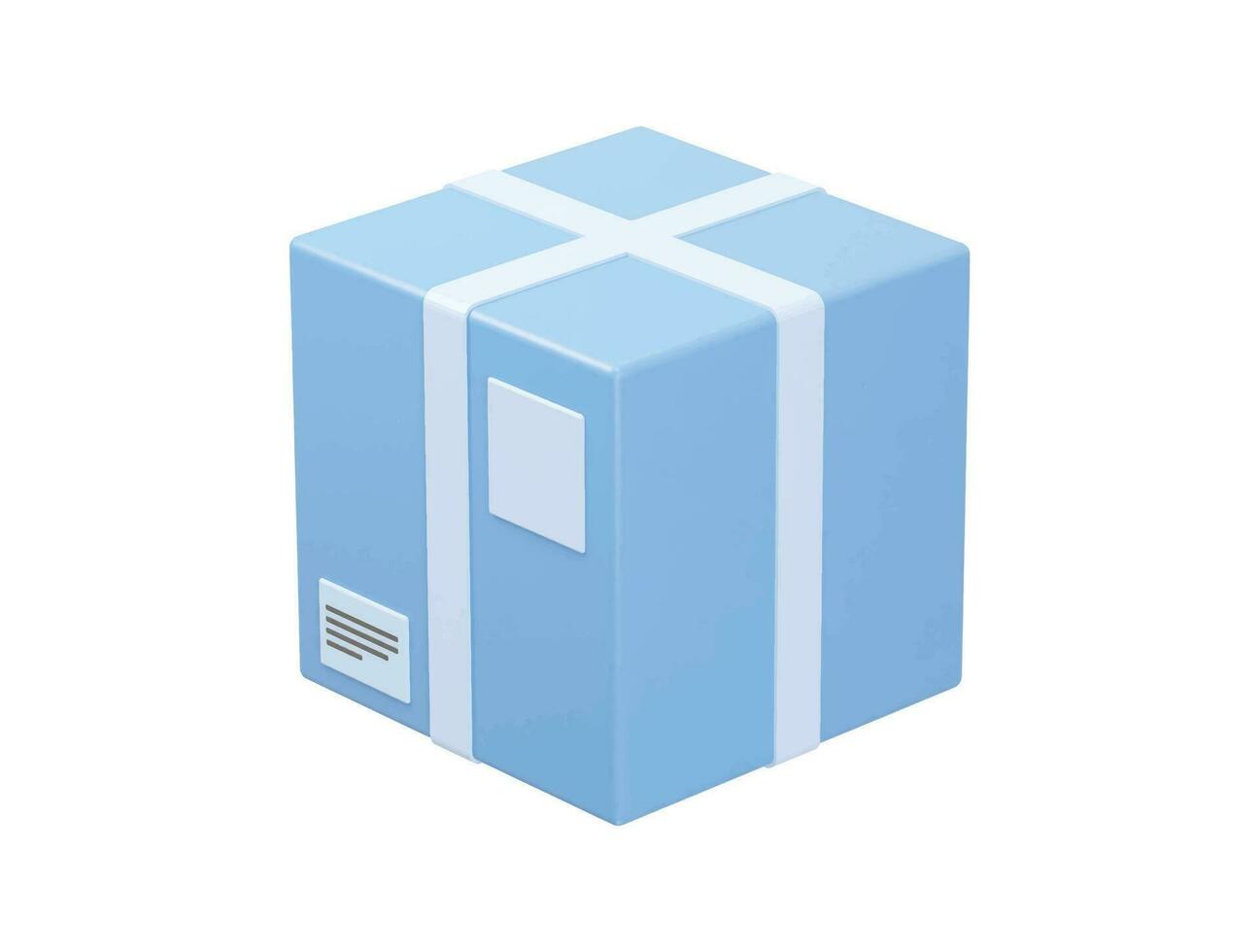 cartulina caja 3d representación icono vector