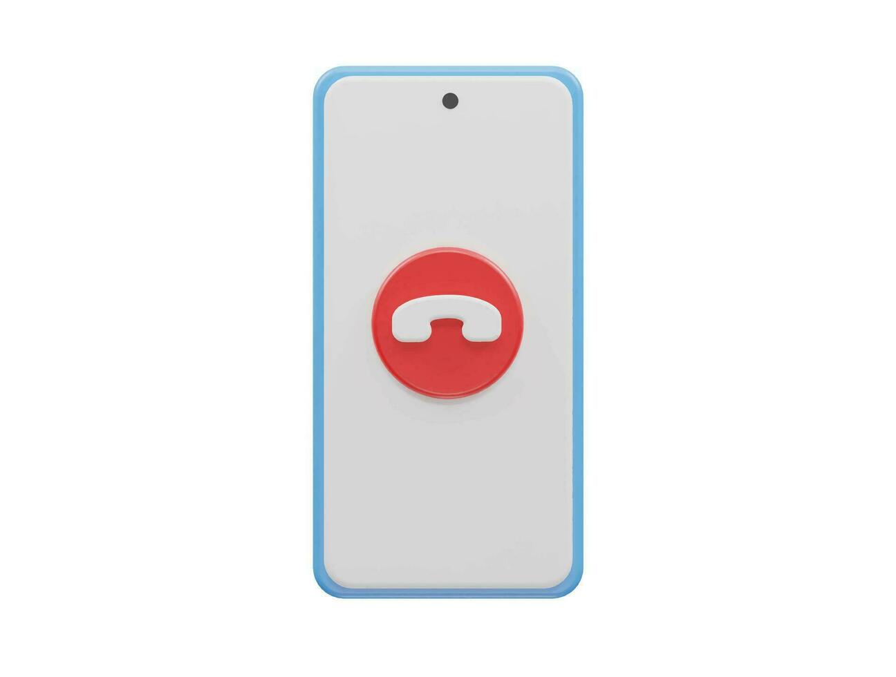 Phone call icon vector 3d render transparent