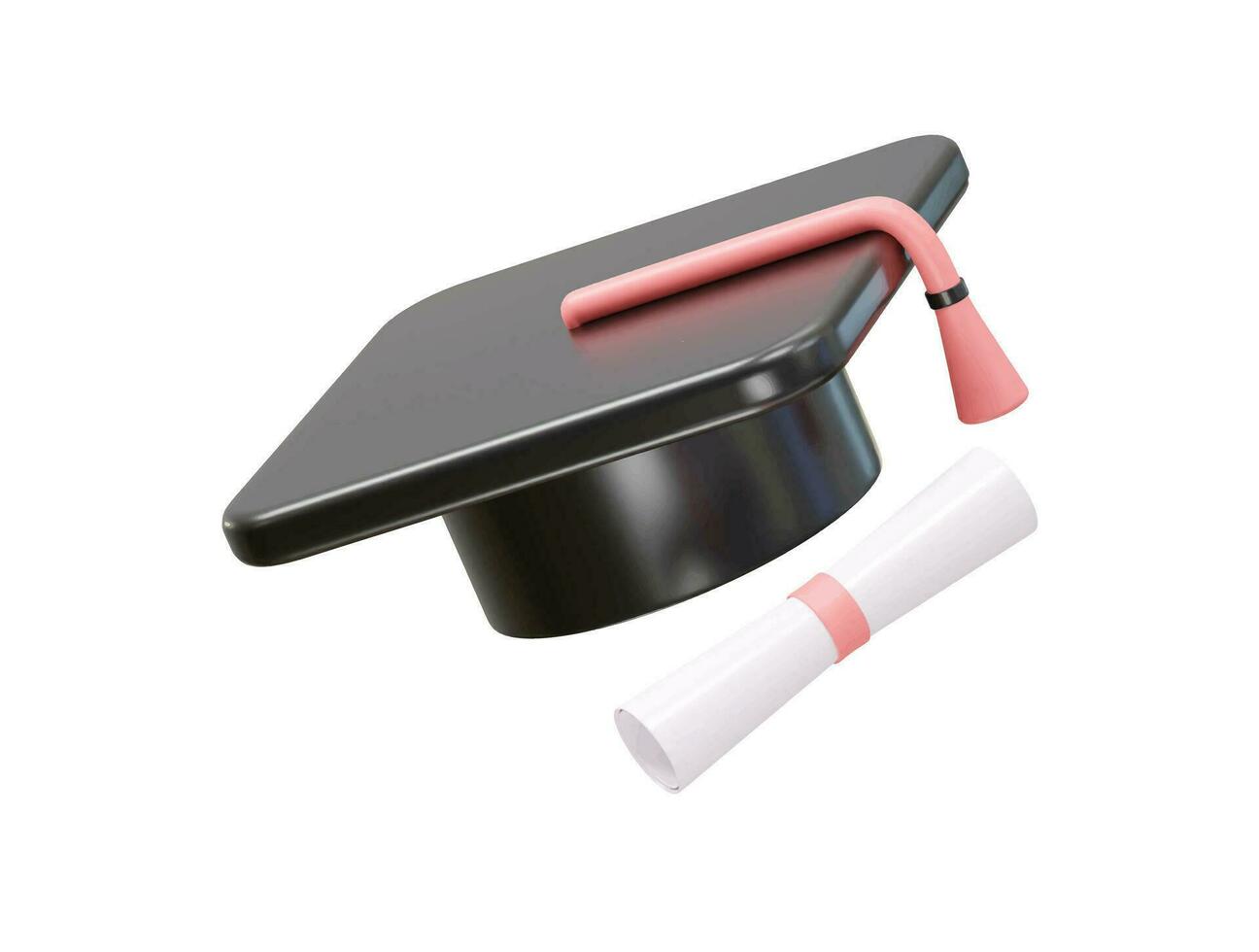 Graduation hat degree icon vector illustration