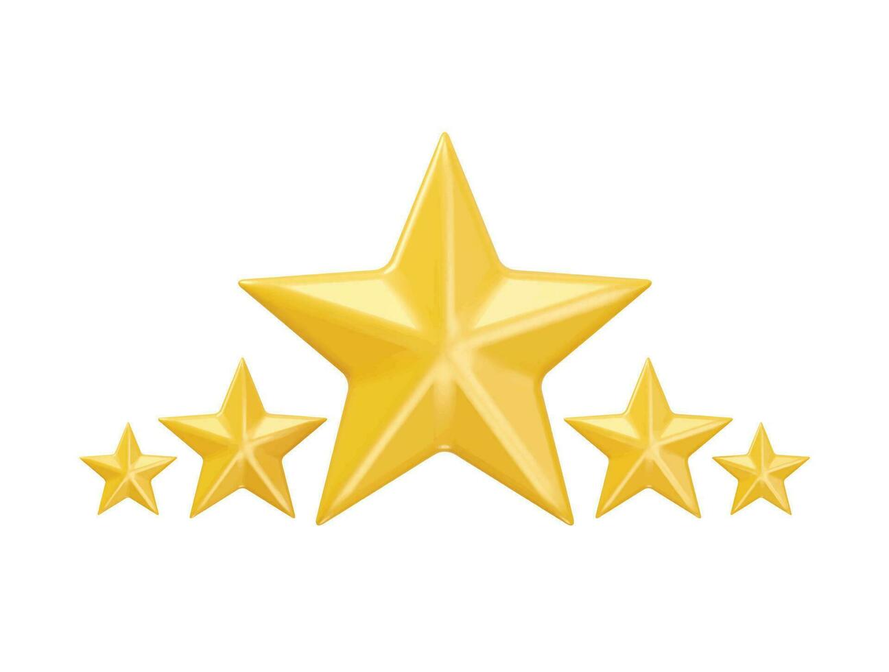 Star  rating icon 3d vector illustration