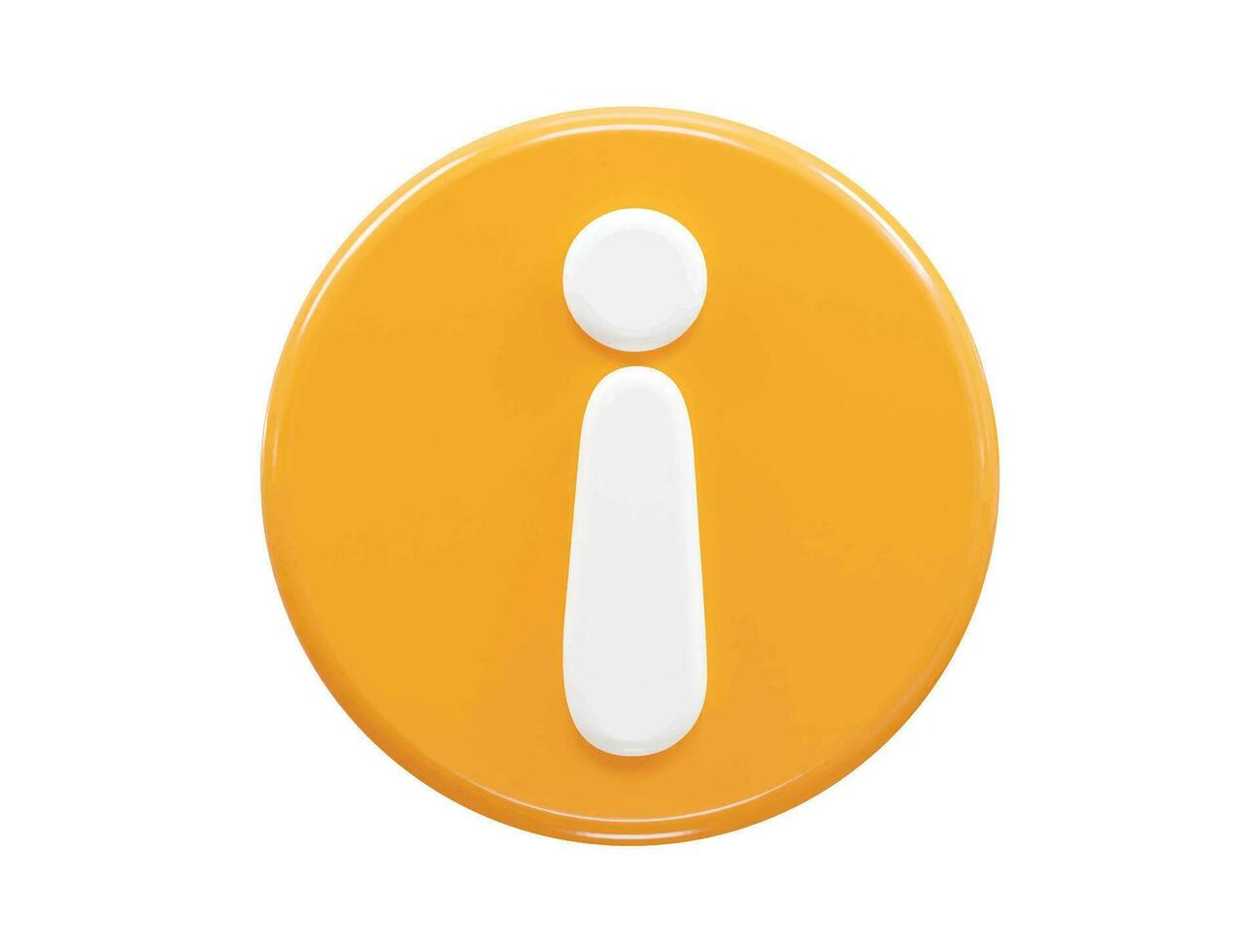 Warning icon 3d rendering transparent vector