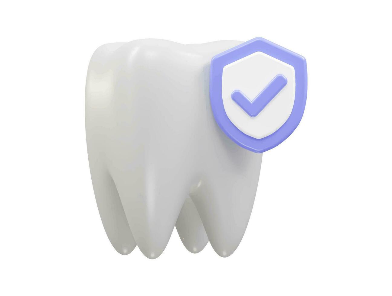 Teeth vector 3d render icon