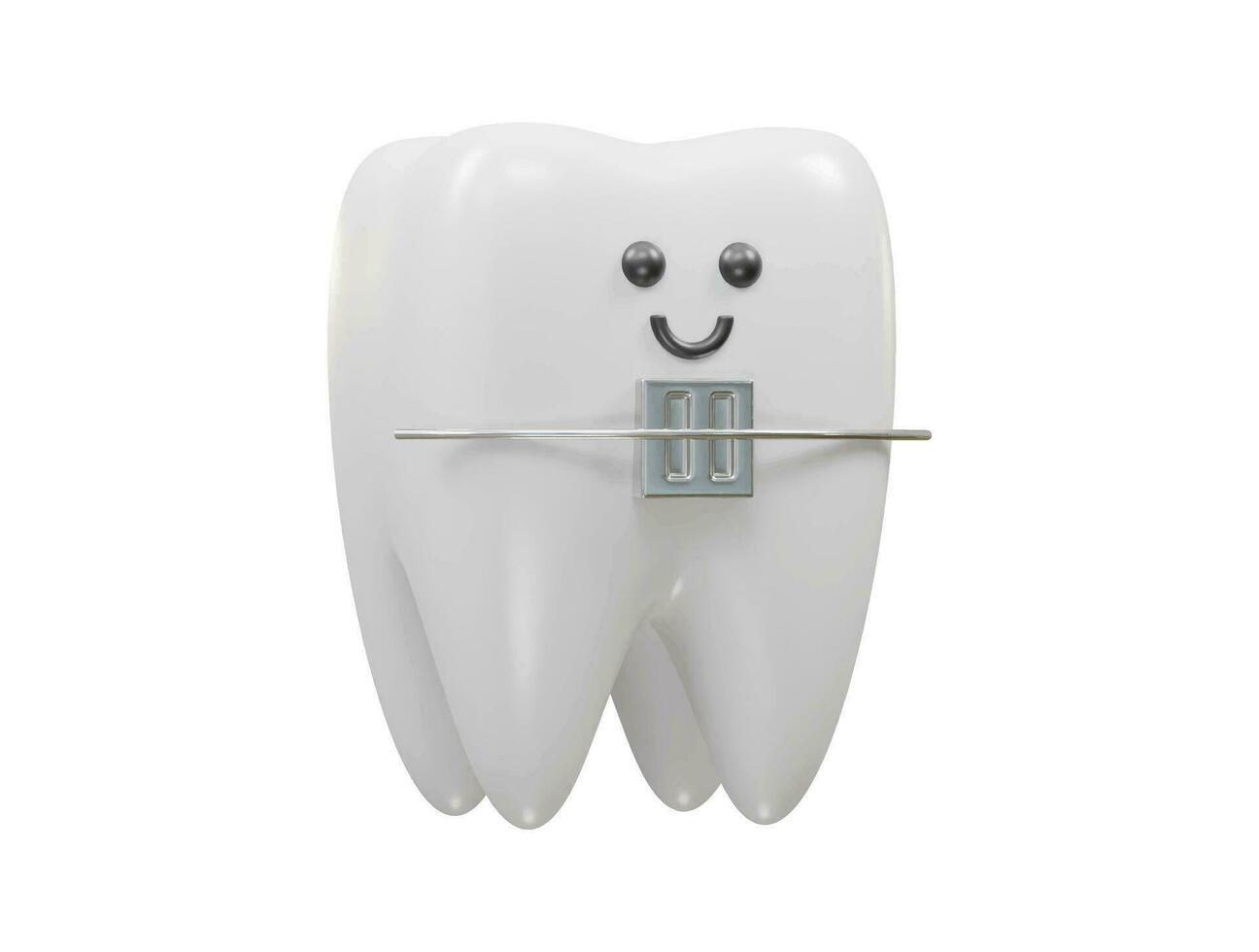 Teeth vector 3d render icon