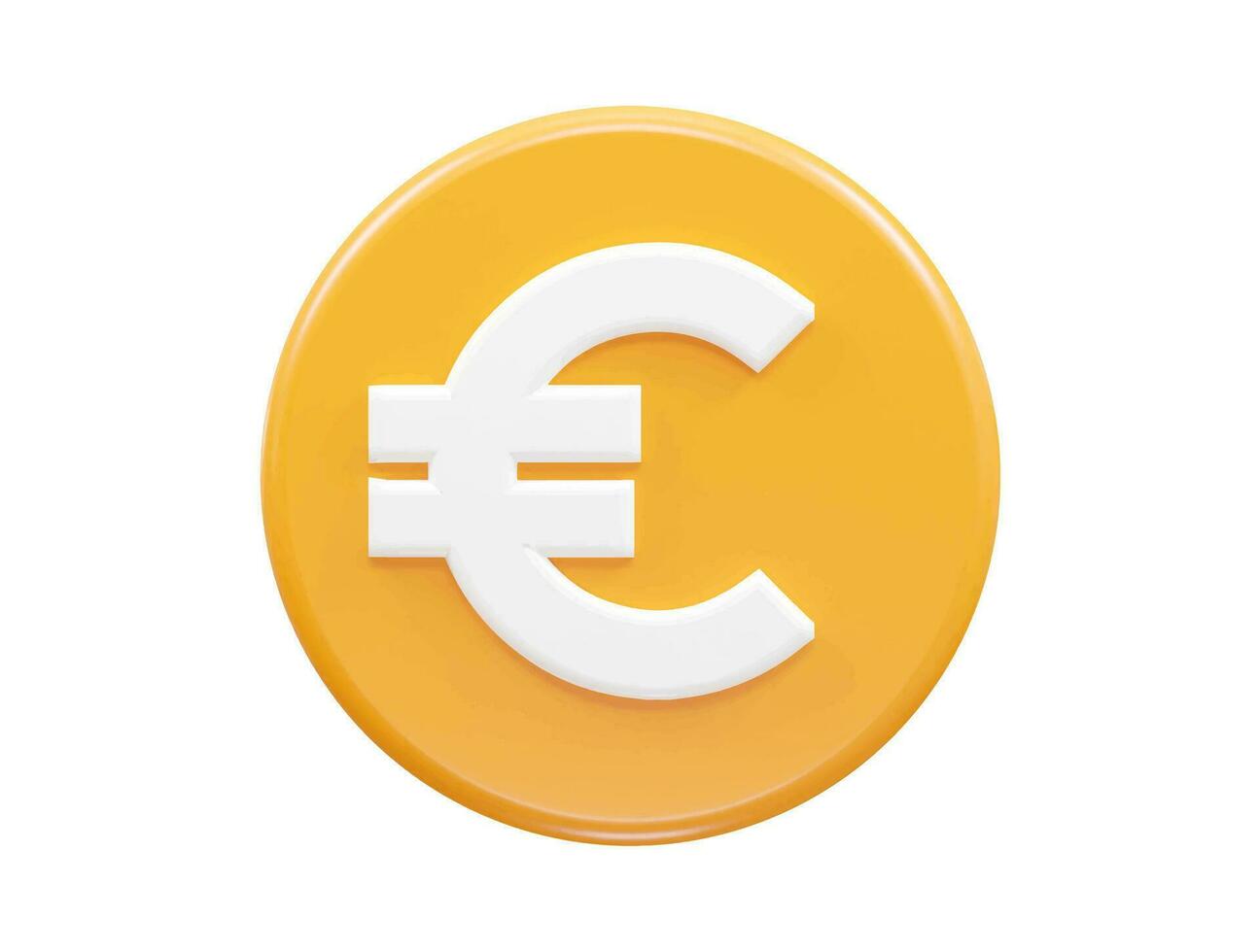 euro icono 3d representación vector