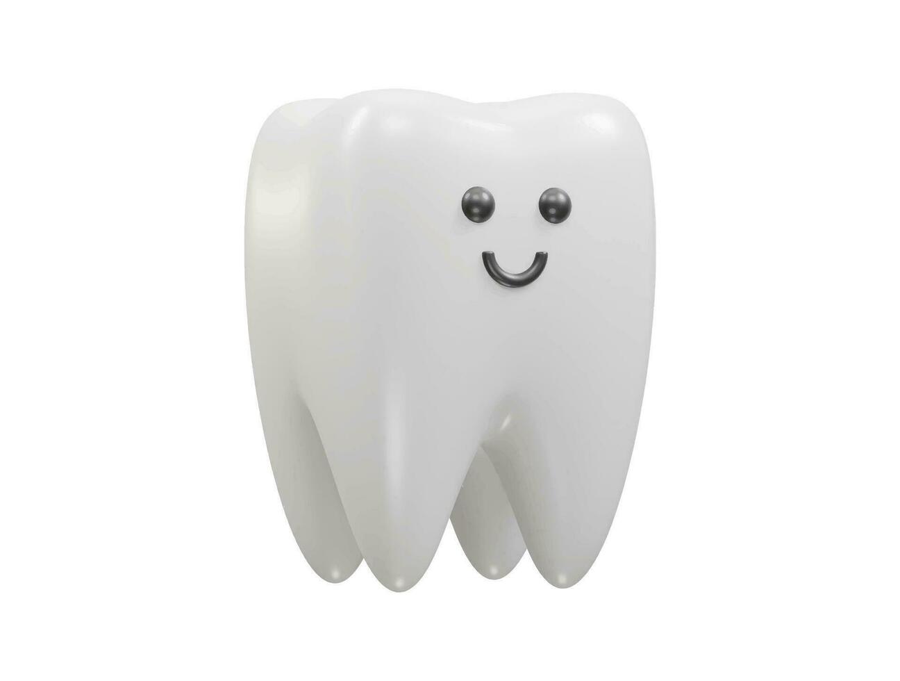 Teeth vector 3d render icon