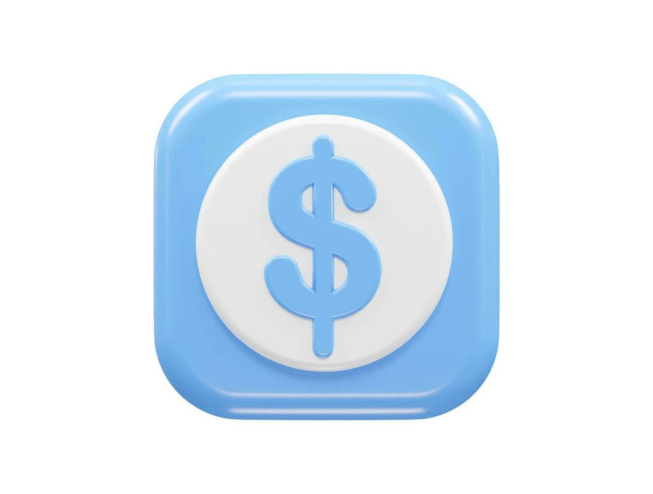 Dollar sign 3d render vector