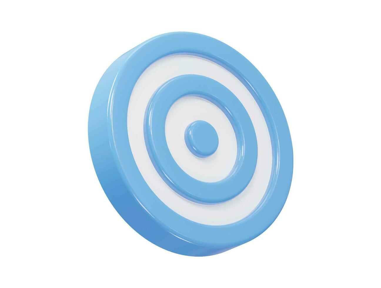 Target icon 3d rendering vector illustration