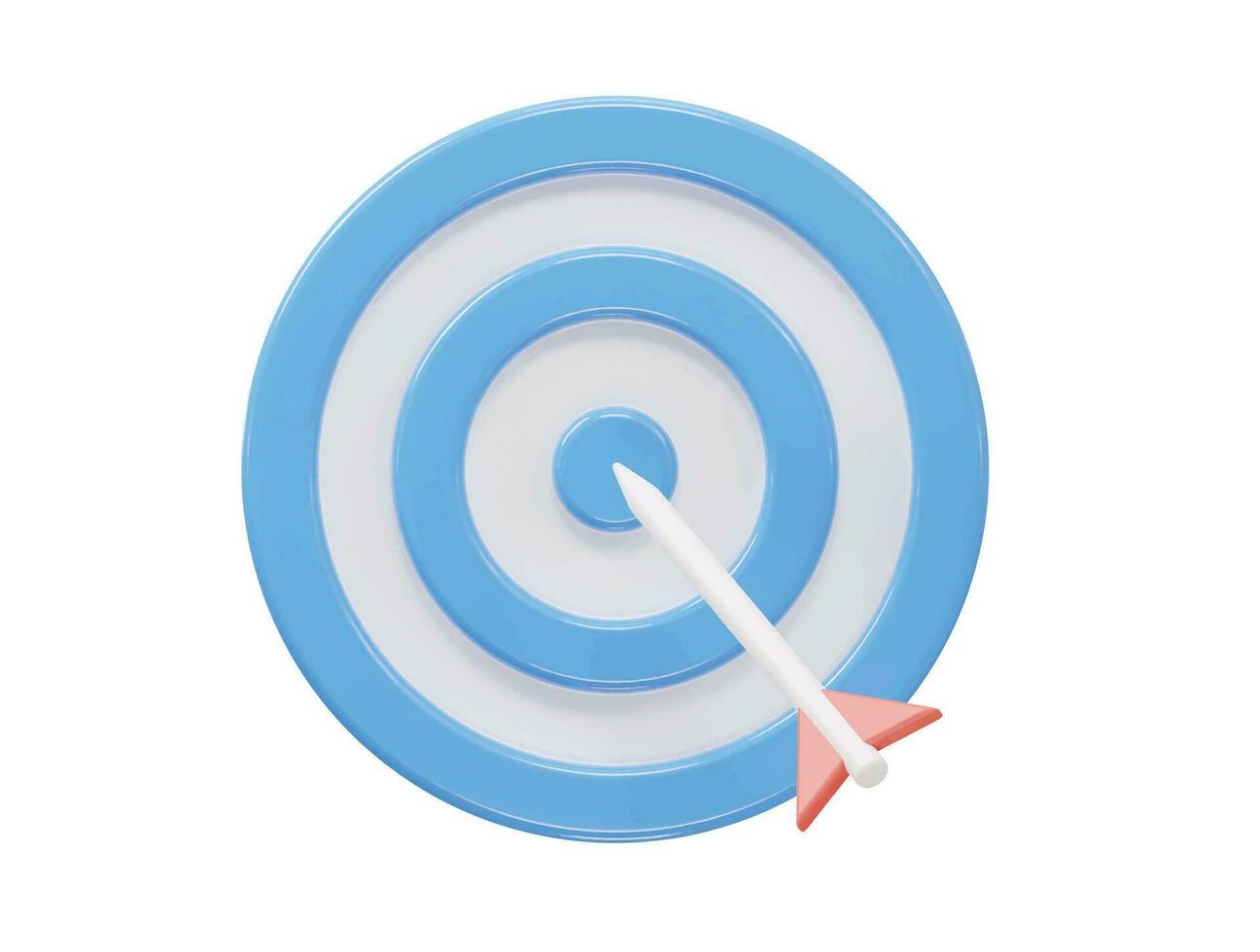 Target icon 3d rendering vector illustration