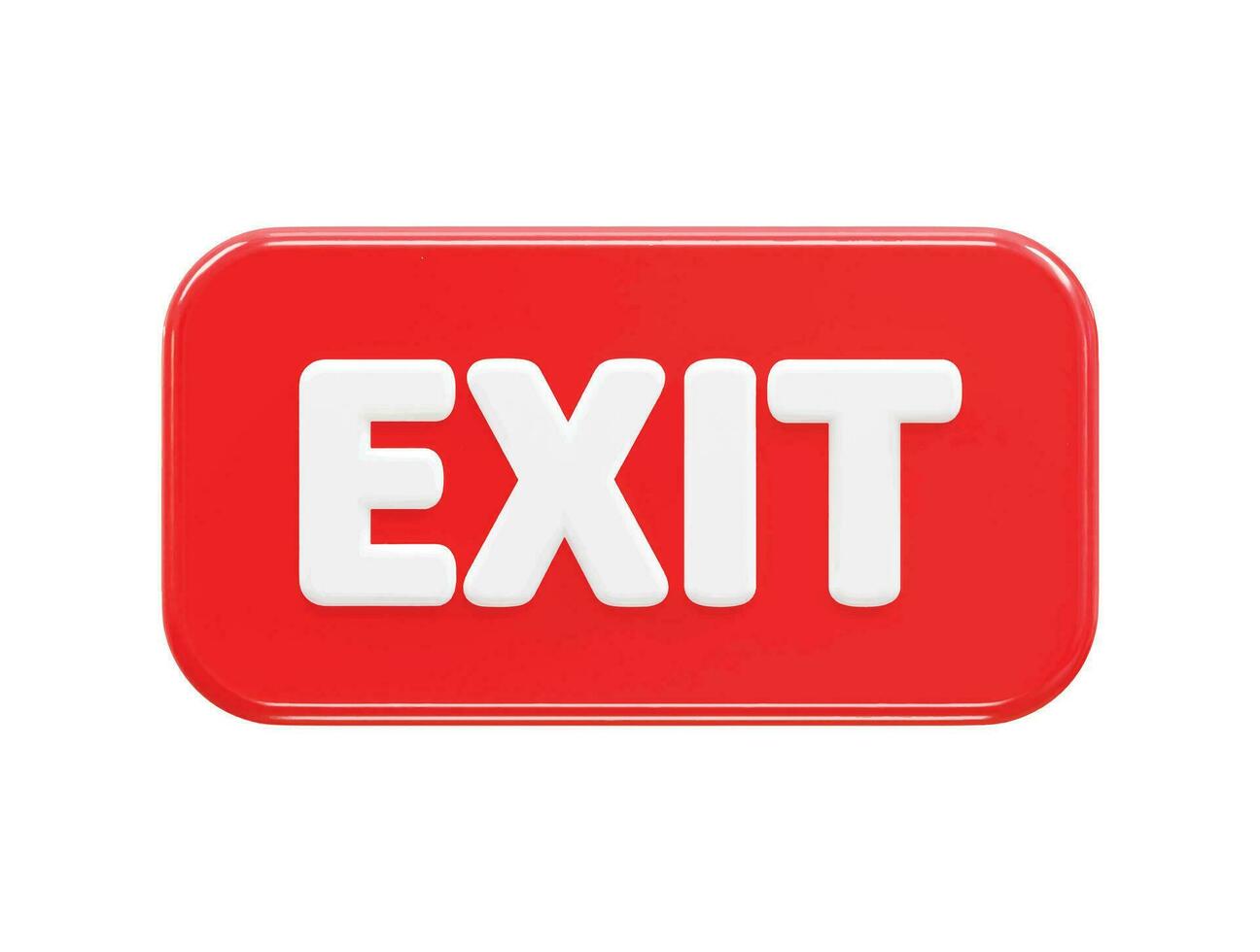 Close icon exit 3d rendering vector illustration