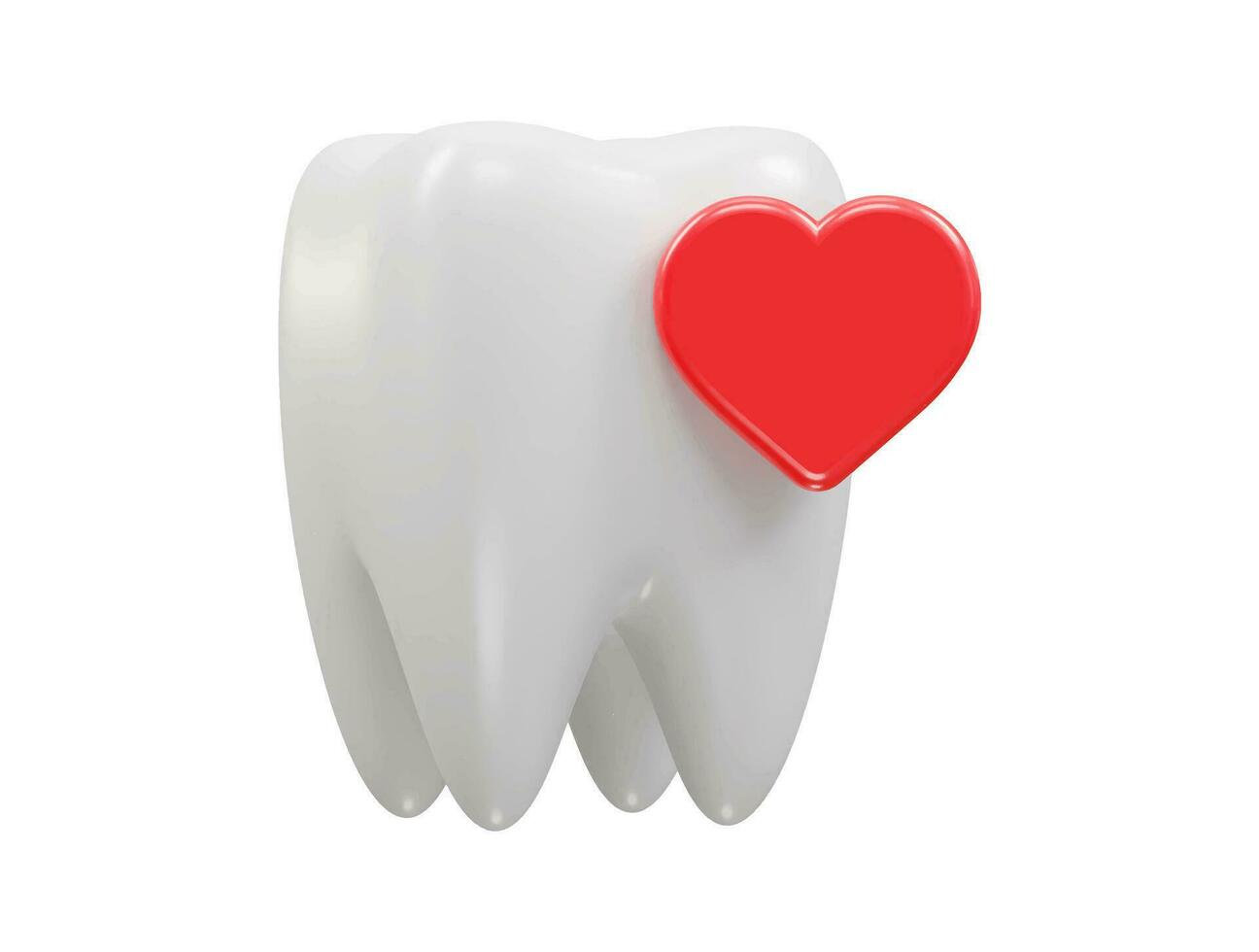 Teeth vector 3d render icon
