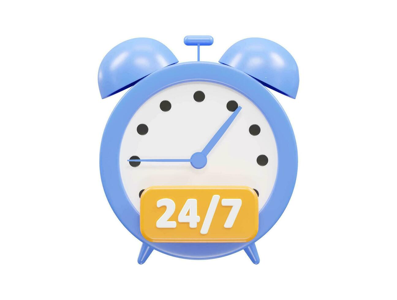 24 hour service icon vector 3d