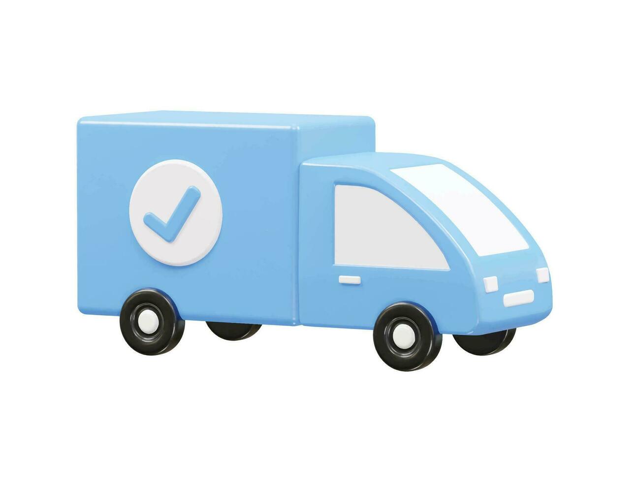 entrega camioneta icono 3d representación vector