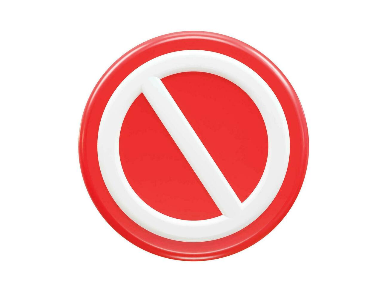Ad blocker icon 3d render vector