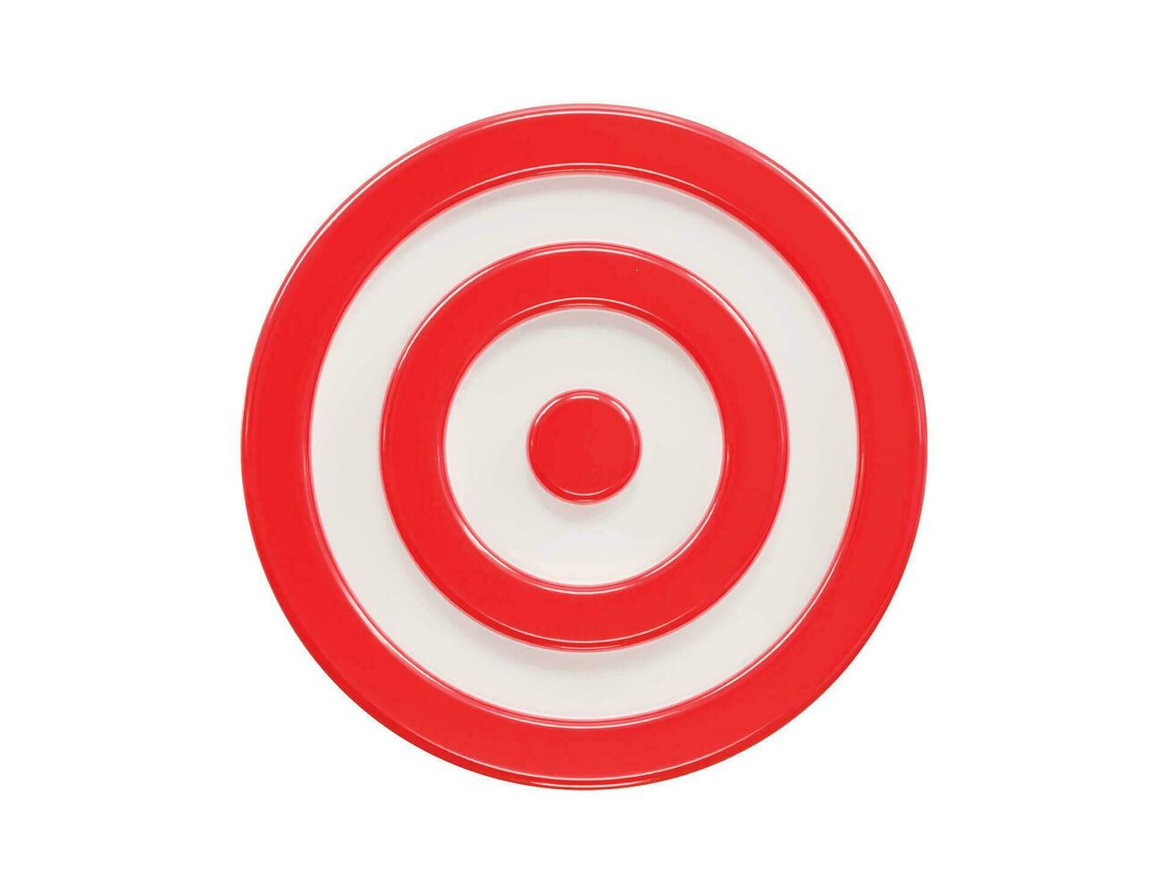 Target icon 3d rendering vector illustration