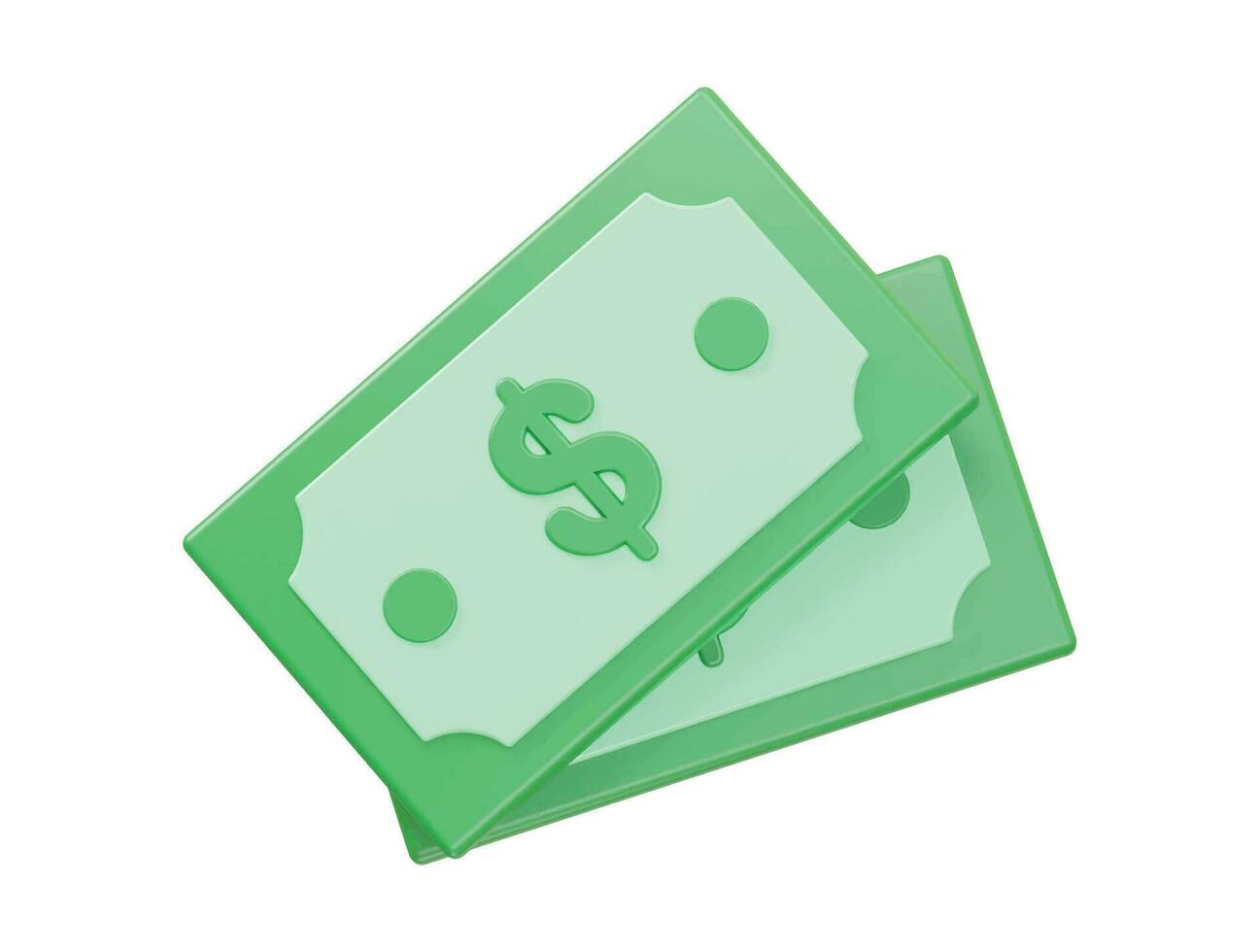 Dollar icon illustration render transparent vector