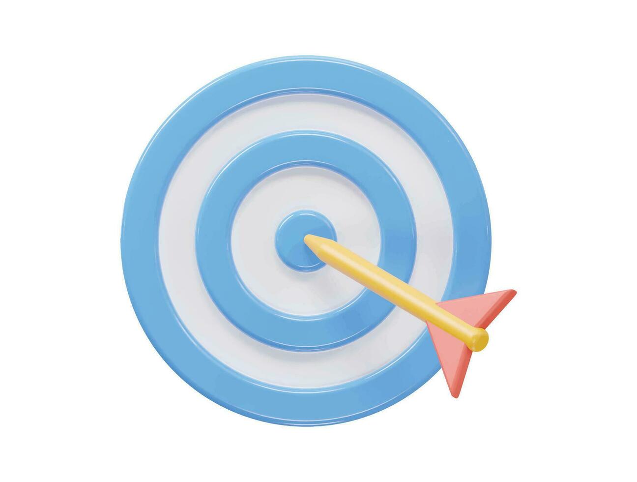 Target icon 3d rendering vector illustration