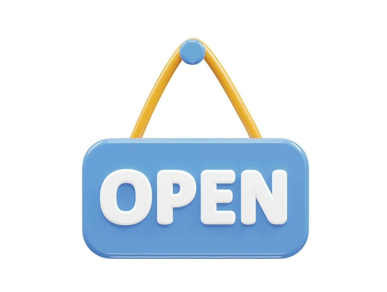 Open text icon 3d illustration vector