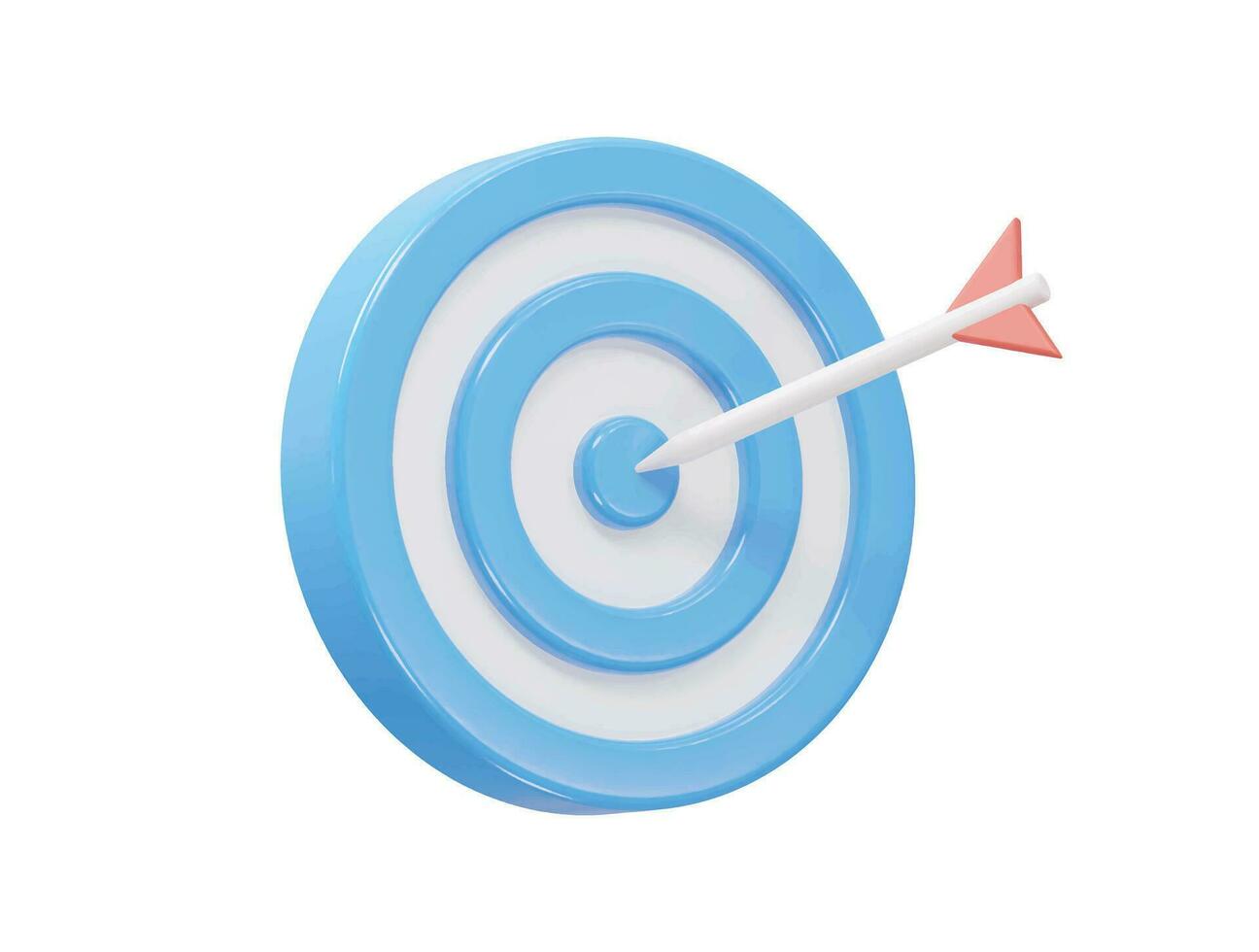 Target icon 3d rendering vector illustration
