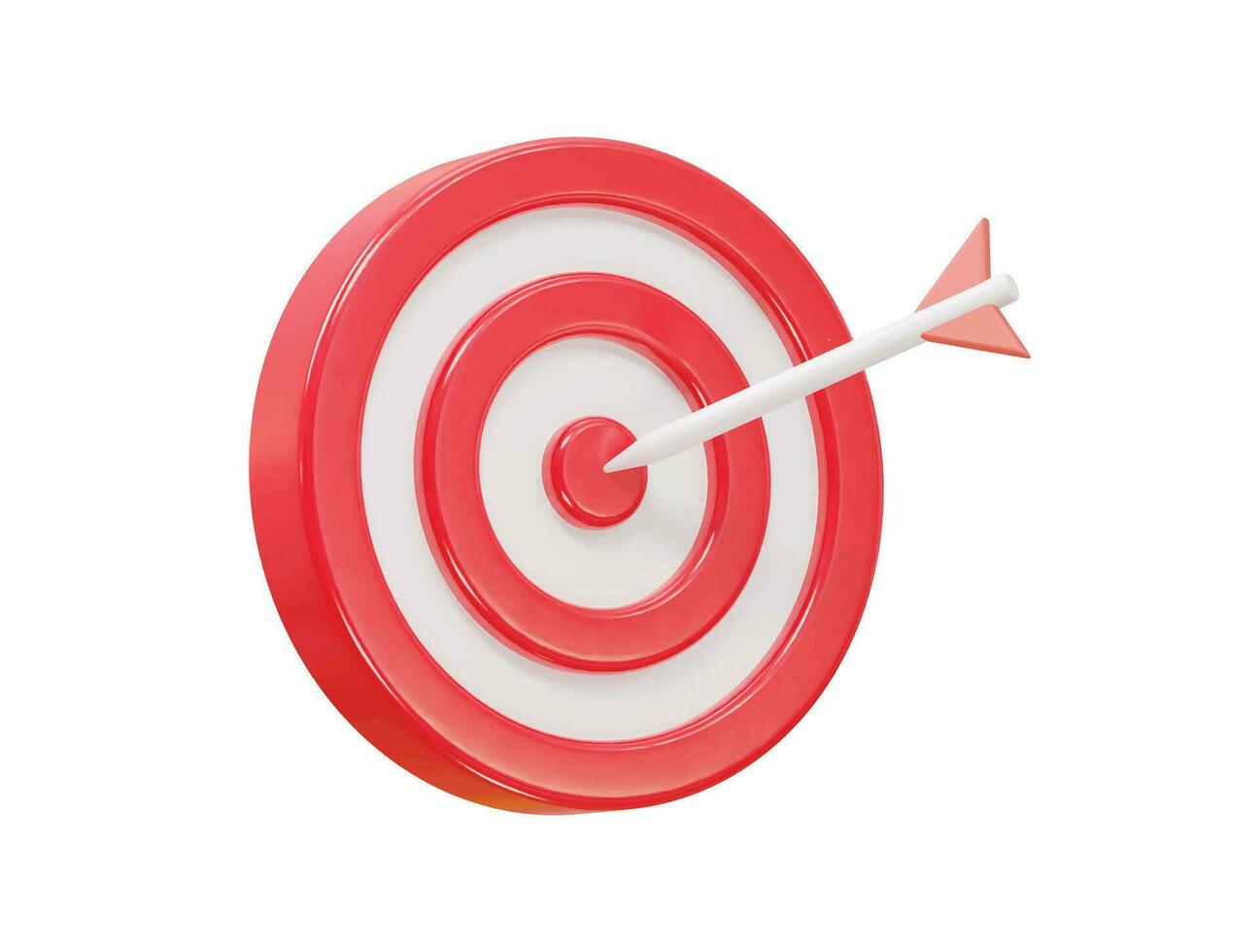 Target icon 3d rendering vector illustration