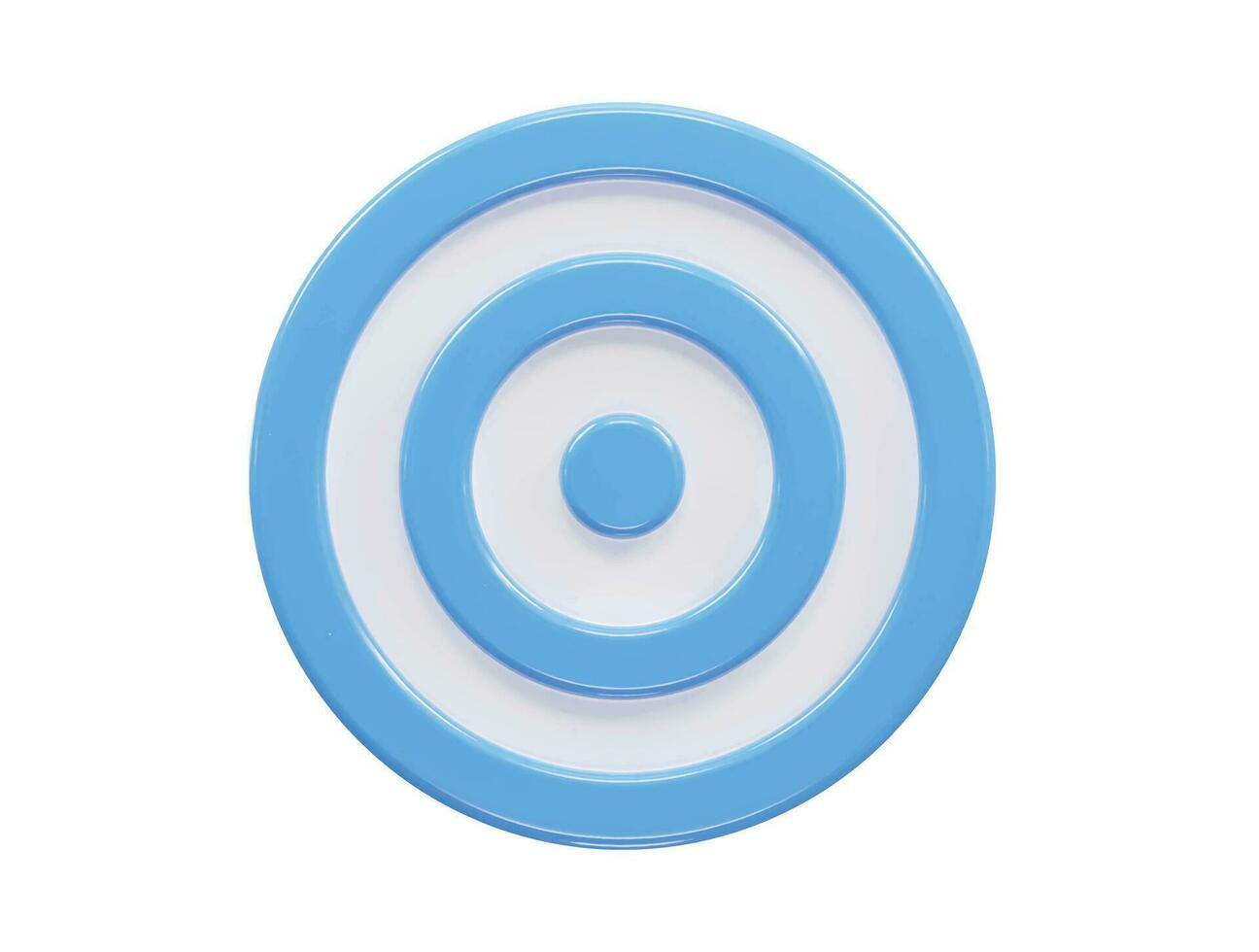 Target icon 3d rendering vector illustration