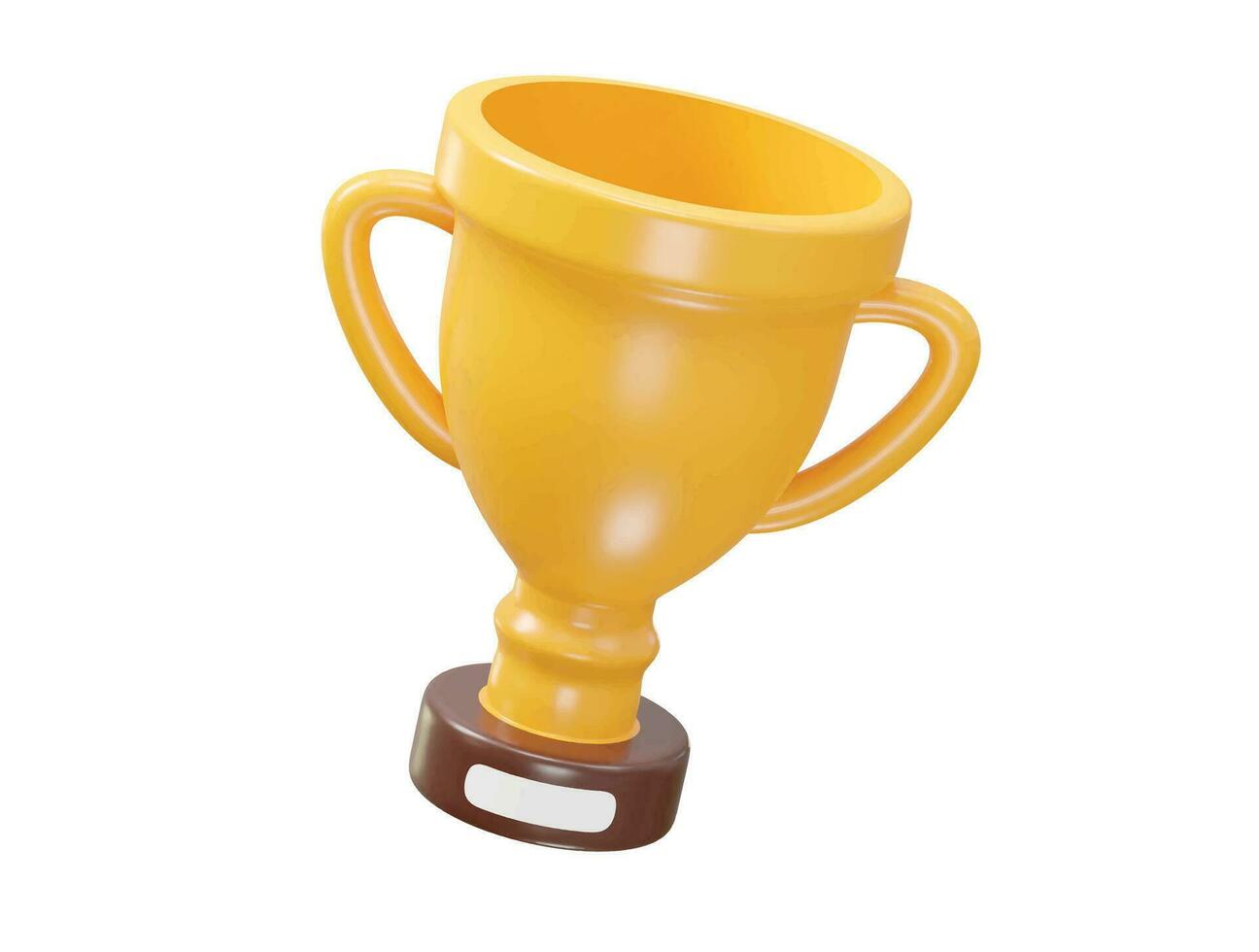 Trophy icon 3d rendering vector illustration transparent element