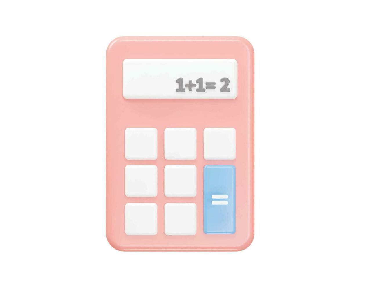 Calculator icon vector 3d illustration