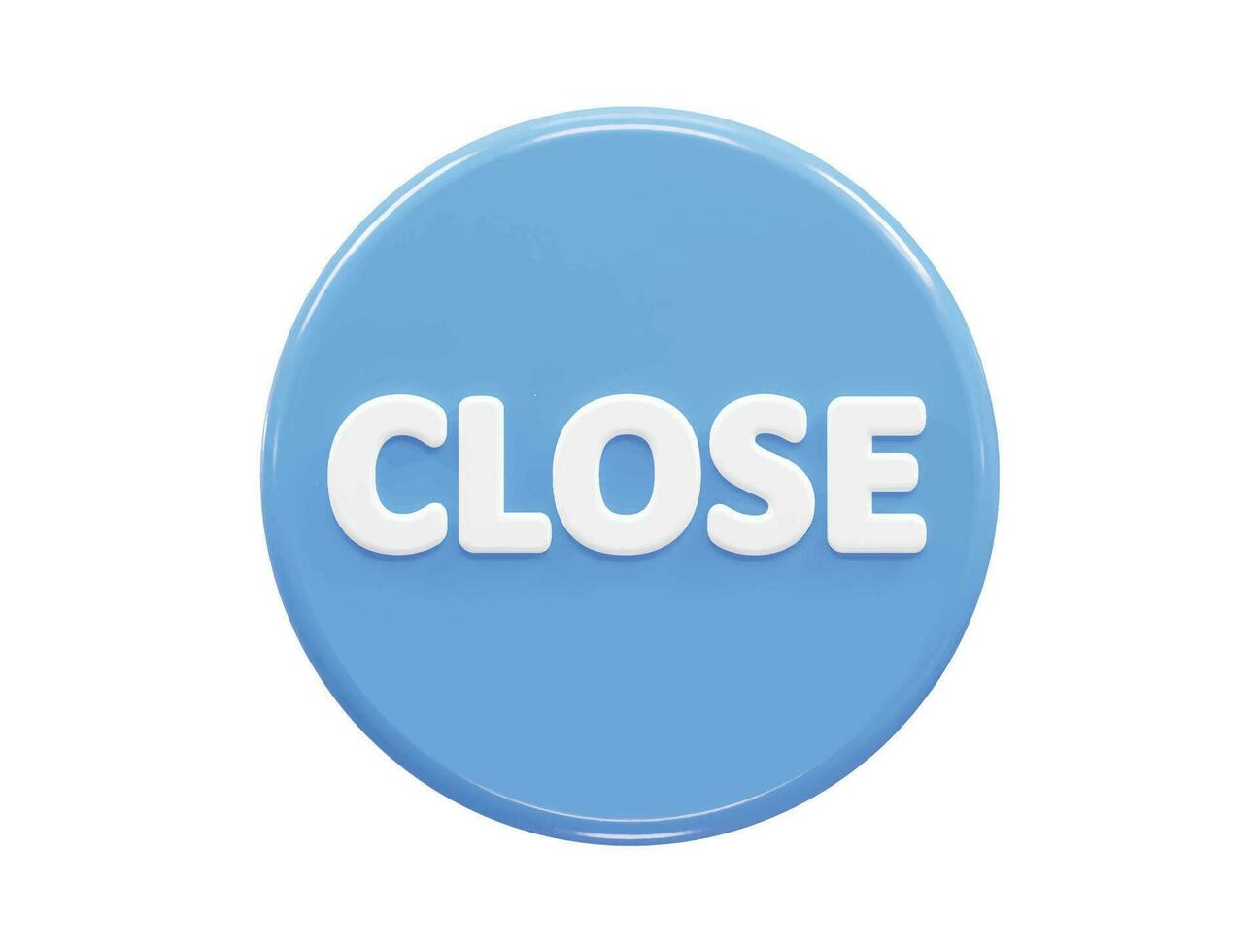 Close icon exit 3d rendering vector illustration