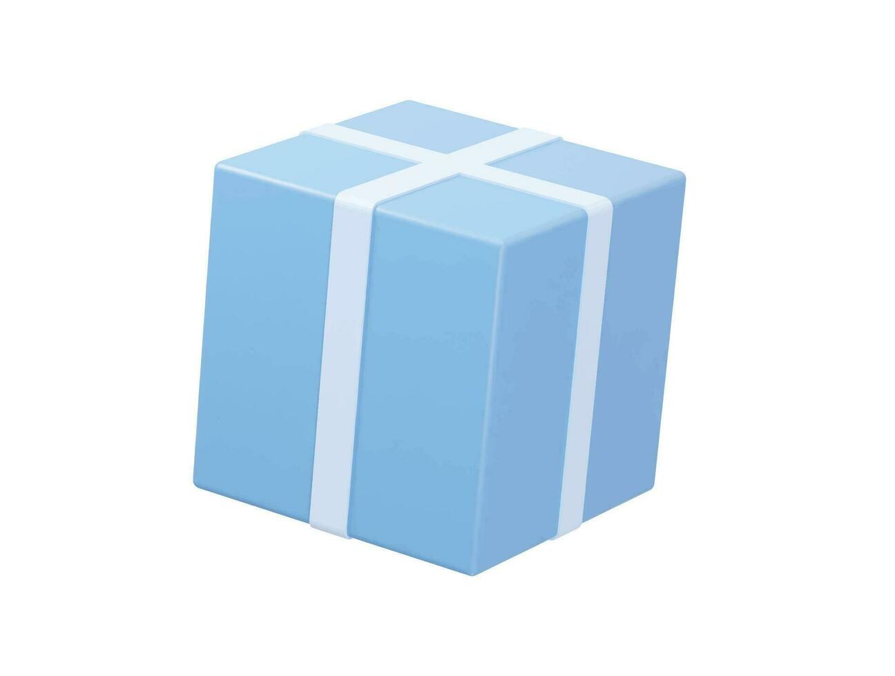 Cardboard box 3d rendering icon vector