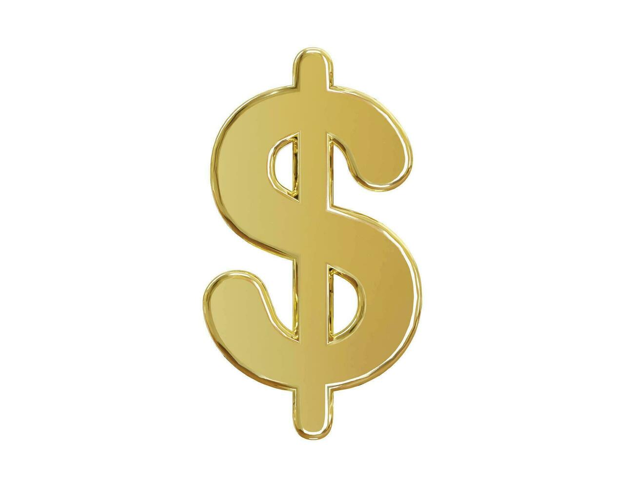 Dollar icon illustration render transparent vector