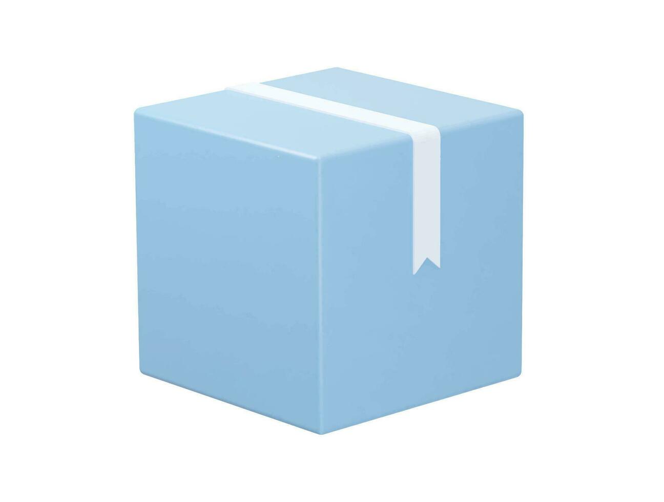 Cardboard box 3d rendering icon vector