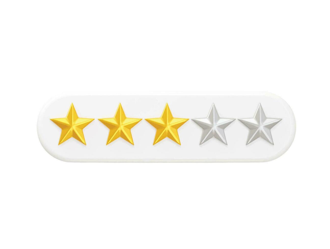 Star  rating icon 3d vector illustration